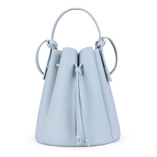 MYZCYBFC Blütenblatt handtasche retro kordelzug schulter messenger tasche einfache und modische segen tasche (Blue,Small) von MYZCYBFC