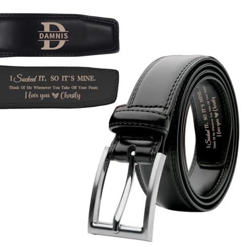 I Sucked It, So It's Mine Personalisierte Valentinstag Herren Ledergürtel, Benutzerdefinierte gravierte Name Leder Gürtel Geschenk für Männer Ihn Mann Freund (14) von MYZQIFF