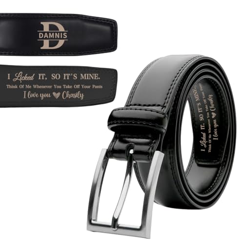 I Sucked It, So It's Mine Personalisierte Valentinstag Herren Ledergürtel, Benutzerdefinierte gravierte Name Leder Gürtel Geschenk für Männer Ihn Mann Freund (15) von MYZQIFF