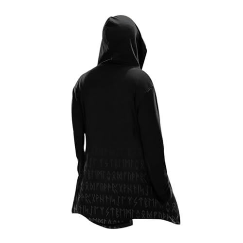 MYZTTZR Norse Rune,M, Wikinger Cosplay Umhänge Mittellang Kapuzenpulli Nordischer Mythos Cool Herren Biker Jacke Frühling Herbst Mantel Mittelalterlich Geschenk MYZTTZR Norse Rune,M, Wikinger Cosplay Umhänge Mittellang Kapuzenpulli Nordischer Mythos Cool Herren Biker Jacke Frühling Herbst Mantel Mittelalterlich Geschenk von MYZTTZR