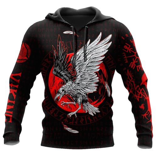 MYZTTZR Odin Raven,L, Walhalla Kapuzenpullover 3D Gedruckt Nordisch Warrior Wikinger Sprichwörter Cosplay Kostüm Polyester Frühling Herbst Sweatshirt Mittelalterlich Geschenk MYZTTZR Odin Raven,L, Walhalla Kapuzenpullover 3D Gedruckt Nordisch Warrior Wikinger Sprichwörter Cosplay Kostüm Polyester Frühling Herbst Sweatshirt Mittelalterlich Geschenk von MYZTTZR