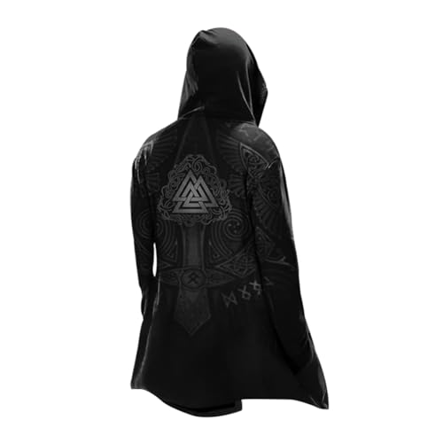 MYZTTZR Varlor Knut,L, Wikinger Cosplay Umhänge Mittellang Kapuzenpulli Nordischer Mythos Cool Herren Biker Jacke Frühling Herbst Mantel Mittelalterlich Geschenk MYZTTZR Varlor Knut,L, Wikinger Cosplay Umhänge Mittellang Kapuzenpulli Nordischer Mythos Cool Herren Biker Jacke Frühling Herbst Mantel Mittelalterlich Geschenk von MYZTTZR