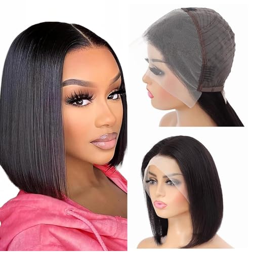 MYouan 12 Inch Straight Bob Wigs Human Hair 13 x 4 Full Frontal Wig 180% Density 13 x 4 HD Invisible Full Lace Front Human Hair Bob Wigs for Women Pre Plucked MYouan 12 Inch Straight Bob Wigs Human Hair 13 x 4 Full Frontal Wig 180% Density 13 x 4 HD Invisible Full Lace Front Human Hair Bob Wigs for Women Pre Plucked von MYouan