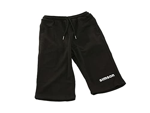 Sweathose kurz im 3/4 Stil, Farbe schwarz, Größe: XXL, Motiv: "SIMSON" von MZA