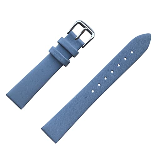 MZBUTIQ 14mm See blau Dünn Weich Leder Uhrenarmband Ersatz für Damen von MZBUTIQ