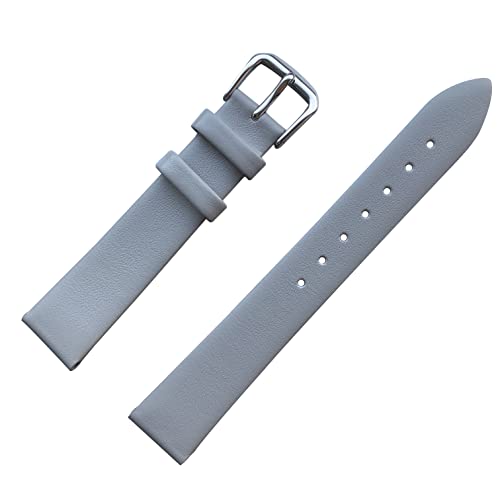 MZBUTIQ 20mm Grau Dünn Weich Leder Uhrenarmband Ersatz für Damen von MZBUTIQ