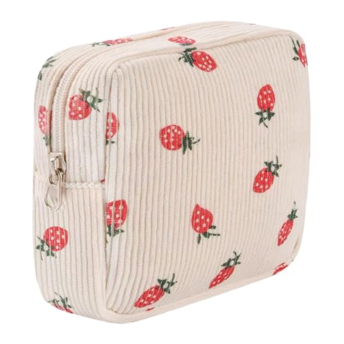 Kleine Make-up-Tasche für Geldbörse, aus Kordsamt, niedliche Kosmetiktasche für Geldbörse, tragbare Mini-Make-up-Tasche, Reise-Kulturbeutel, kleine Make-up-Tasche für Damen, Mini-Tasche, Lippenstift von MZLUWM