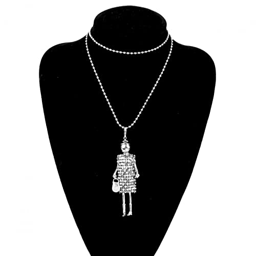 Halskette Handgemachte Pullover CZ Kette Lange Halskette Engelsflügel Voller Strass Puppe Halskette Schmuck Frauen Halsreifen Kristall Mädchen Anhänger von MZMZFFL@