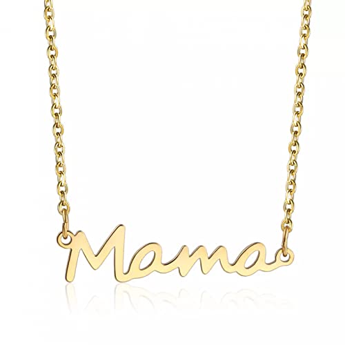 Halskette mit Anhänger Englisch Wort Brief Mama Mutter Halskette für Frauen weibliche Kettenglied Schmuck Zubehör Liebe Muttertagsgeschenk Schmuck Gastgeschenke von MZMZFFL@