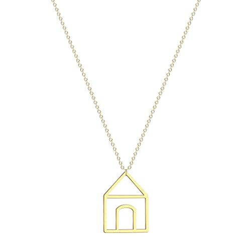Halskette mit Anhänger Halskette zierliches kleines Haus für Frauen Mädchen minimalistisch romantisch Zuhause weiblich Party Schmuck Schmuck-Party-Weihnachtsgeschenke von MZMZFFL@