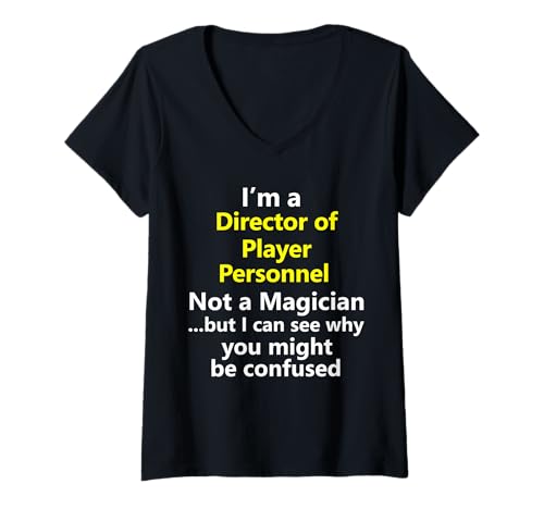 Damen Direktor für Spielerpersonal Basketball College Job Athletic T-Shirt mit V-Ausschnitt von MZNZBWTYBLWJHBSY Creations Co