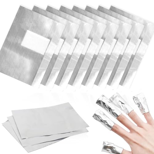 300 Stück Nagellack Remover Wraps, Nail Polish Pads Aluminiumfolie Nagellackentferner Folien einfachen entfernen von Gel von MZOYOURO