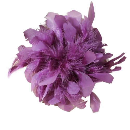 20CM Bunte Feder Große Brosche for Frauen Dame Handgemachte Luxus Revers Pins Party Schmuck Zubehör(Color 01) von MZPOZB