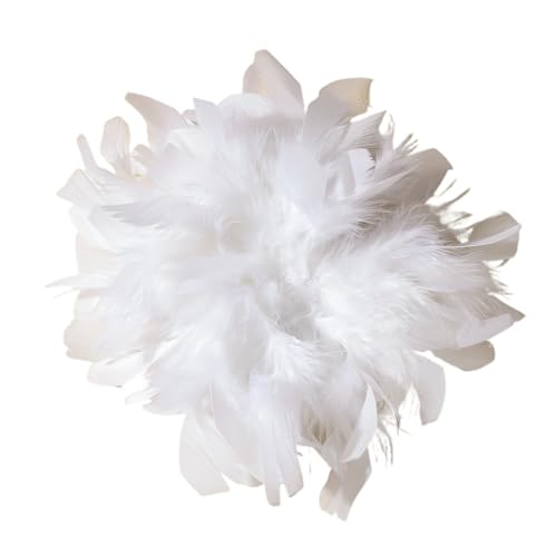 20CM Feder Blume Große Brosche for Frauen Dame Luxus Persönlichkeit Revers Pins Party Hochzeit Kleidung Schmuck(Color 06) von MZPOZB