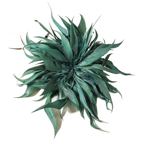 22CM Große Feder Brosche for Frauen Luxus Bunte Revers Pins Party Hochzeiten Kleidung Schmuck Zubehör(Color 04) von MZPOZB