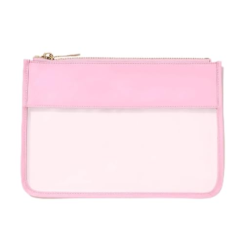 Clear PVC Pouch Waterproof Transparent Travelbag Cosmetics Brush Purse Plastic Zipper Toiletry Makeup Organizer(Pin,S) von MZPOZB