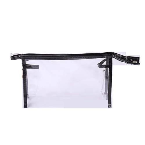 Clear Waterproof PVC Cosmetic Bag Organizer Women Makeup Wash Pouch Large Capacity Skincare Storage Bags(Black) von MZPOZB