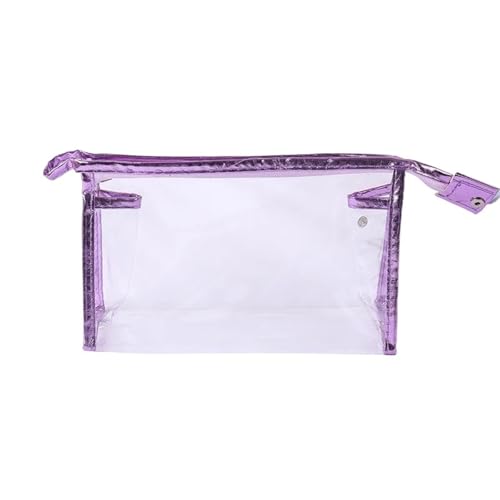 Clear Waterproof PVC Cosmetic Bag Organizer Women Makeup Wash Pouch Large Capacity Skincare Storage Bags(Purple) von MZPOZB