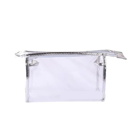 Clear Waterproof PVC Cosmetic Bag Organizer Women Makeup Wash Pouch Large Capacity Skincare Storage Bags(Silver) von MZPOZB