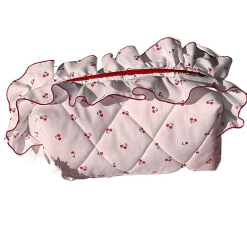 Damen-Kosmetiktasche mit Spitze und Blumenmuster, große Kapazität, Kulturbeutel, Make-up-Aufbewahrungstasche, Handtasche, kleine Reißverschlusstaschen(Color-02) von MZPOZB