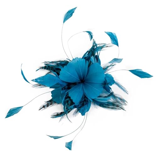 Feder Brosche Pins Strass Stoff Blume Corsage Anstecknadeln Handgemachter Schmuck Hochzeit Party Haarschmuck von MZPOZB