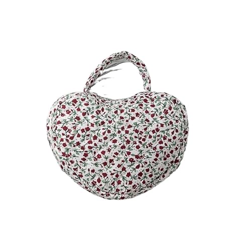 Gesteppte Aufbewahrungs-Make-up-Tasche mit Blumenmuster, Kosmetiktasche for Damen, Reise-Hautpflegetasche, Toilettenartikel-Organizer for Organizer(Red) von MZPOZB