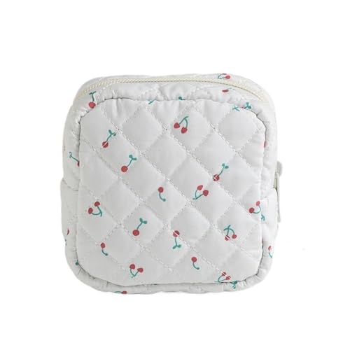 Gesteppte Aufbewahrungs-Make-up-Tasche mit Blumenmuster, Kosmetiktasche for Damen, Reise-Hautpflegetasche, Toilettenartikel for Beauty-Organizer(Color-22) von MZPOZB