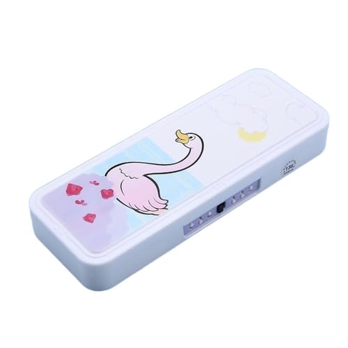 GroßE Kapazität Pencil Case Federmäppchen mit Passwortsperre, Cartoon-Tiere, Kunststoff, Schreibwaren-Box, Schule, Federmäppchen for Kinder, Stifteetui, Student, Stiftebox, Geschenke Federtaschen ( Co von MZPOZB