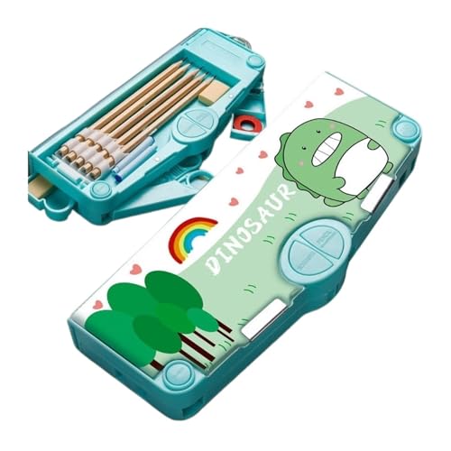 GroßE Kapazität Pencil Case Großes Kunststoff-Federmäppchen, Cartoon-Studenten, Multifunktions-Federmäppchen, Kinder, Geschenk, Federmäppchen, Schreibwaren-Box, Schulbedarf Federtaschen ( Color : A3 ) von MZPOZB