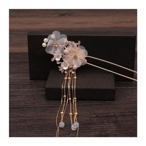 Haarnadel-Stick Haarstäbchen Hochzeit Haarschmuck for Frauen Blume Lange Quaste Haarnadeln Essstäbchen Tiara Haarschmuck Damen Haar StäBchen (Color : Style 10) von MZPOZB