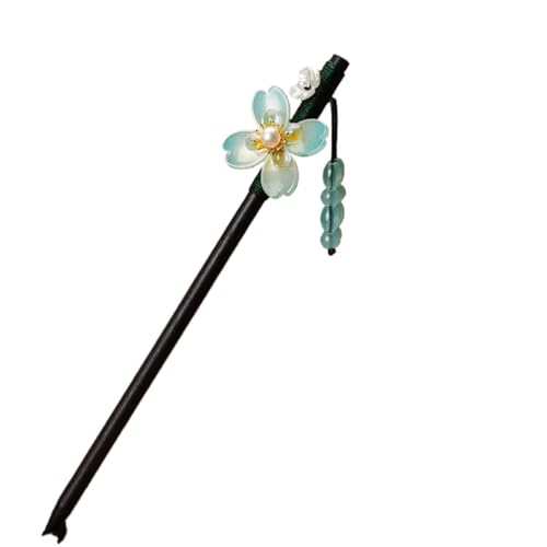 Haarnadel-Stick Holz Blumen Haarnadel for Frauen Haarstab for Mädchen Haarspange Haarschmuck Haarnadeln Damen Haar StäBchen (Color : 10) von MZPOZB