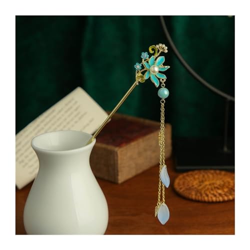 Haarnadel-Stick Perle Quaste Schmetterling Haar Stick Direkte Platte Haarnadel Weiß Braut Kopfschmuck Haar Gabel Schmuck Ornamente Damen Haar StäBchen (Color : 16) von MZPOZB