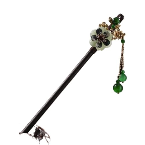 Haarnadel-Stick Quaste Schritt Schütteln Haarnadel Essstäbchen Haar Stick Haar Ornament Pan Haar Kopfschmuck Blume Haar Zubehör Damen Haar StäBchen (Color : 5-Spring wave green) von MZPOZB