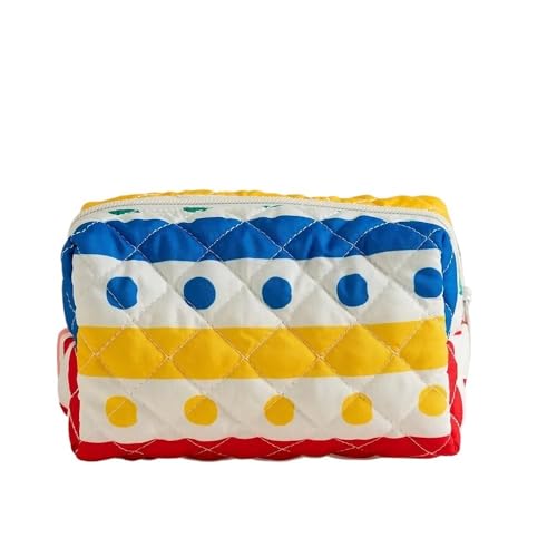 Kosmetiktasche for Damen, Make-up-Tasche, Geldbörse, Blumenmuster, gesteppt, Lippenstift, Datenkabel, Reise-Kosmetik-Organizer, Make-up-Tasche(Color-05) von MZPOZB
