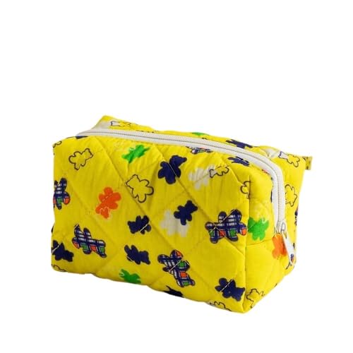 Kosmetiktasche for Damen, Make-up-Tasche, Geldbörse, Blumenmuster, gesteppt, Lippenstift, Datenkabel, Reise-Kosmetik-Organizer, Make-up-Tasche(Color-07) von MZPOZB