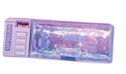 MZPOZB GroßE Kapazität Pencil Case Bleistiftbox Doppelseitiges Federmäppchen Multifunktionale kreative Schreibwaren-Bleistifttasche mit großer Kapazität Federtaschen (Color : Blue) von MZPOZB