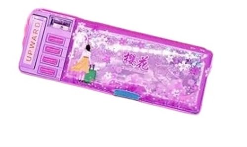 MZPOZB GroßE Kapazität Pencil Case Bleistiftbox Doppelseitiges Federmäppchen Multifunktionale kreative Schreibwaren-Bleistifttasche mit großer Kapazität Federtaschen (Color : Purple) von MZPOZB