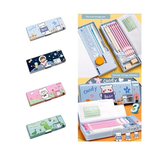 MZPOZB GroßE Kapazität Pencil Case Bürobedarf for Schule, multifunktional, for Jungen/Mädchen, Federmäppchen, Schreibwaren-Organizer, Stiftbox mit Anspitzer Federtaschen (Color : W2) von MZPOZB