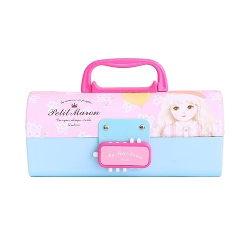 MZPOZB GroßE Kapazität Pencil Case Creative Pencil Box Multifunktional mit Code Lock Federmäppchen mit großer Kapazität for Jungen Mädchen Schule Schreibwaren Tragbares Büro Federtaschen (Color : K) von MZPOZB