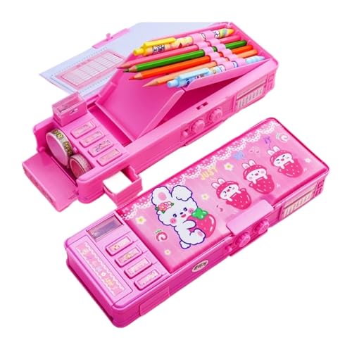 MZPOZB GroßE Kapazität Pencil Case Federmäppchen Passwort Multifunktionsmaterial Escolar Cute Box Schreibwaren Schulbedarf Federmäppchen Federtaschen (Color : Password-06) von MZPOZB