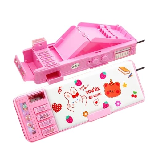 MZPOZB GroßE Kapazität Pencil Case Federmäppchen Passwort Multifunktionsmaterial Escolar Cute Box Schreibwaren Schulbedarf Federmäppchen Federtaschen (Color : Pencil Case) von MZPOZB