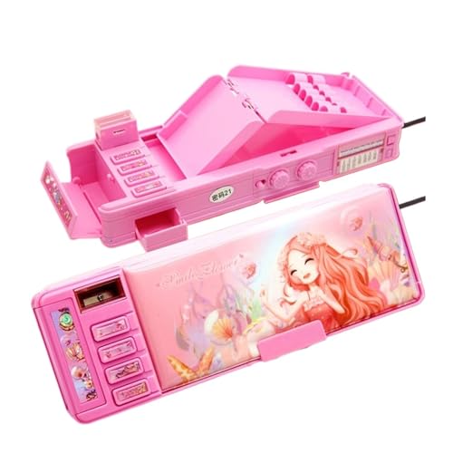 MZPOZB GroßE Kapazität Pencil Case Federmäppchen Passwort Multifunktionsmaterial Escolar Cute Box Schreibwaren Schulbedarf Federmäppchen Federtaschen (Color : Pencil Case-01) von MZPOZB