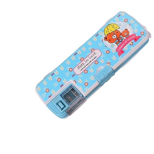 MZPOZB GroßE Kapazität Pencil Case Kreatives Multifunktions-Federmäppchen for Schule, Federmäppchen, Schule, Schreibwaren, Stifthalter, Rosa, Blau for Jungen und Mädchen Federtaschen (Color : B8) von MZPOZB