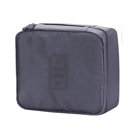 Make-Up-Aufbewahrungstasche Waterproof Cosmetic Bag for Women Packing Cubes for Travel Large Capacity Makeup Bag Travel Organizer Toiletry Wash Storage Bags Kosmetiktasche(Grey) von MZPOZB