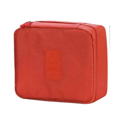 Make-Up-Aufbewahrungstasche Waterproof Cosmetic Bag for Women Packing Cubes for Travel Large Capacity Makeup Bag Travel Organizer Toiletry Wash Storage Bags Kosmetiktasche(Orange) von MZPOZB
