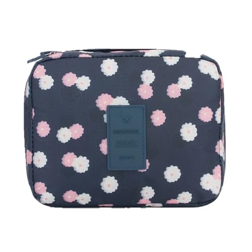 Make-Up-Aufbewahrungstasche Waterproof Cosmetic Bag for Women Packing Cubes for Travel Large Capacity Makeup Bag Travel Organizer Toiletry Wash Storage Bags Kosmetiktasche(Tibetan Blue Flower) von MZPOZB