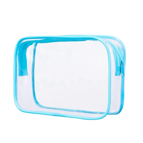 PVC-Transparentbeutel 3er-Pack transparente Kultur- und Kosmetiktasche for Reisen, transparent, Make-up-Kosmetiktasche for Damen und Herren, Reisen, Geschäftsreise, Zuhause Clear Bag (Color : Skype B von MZPOZB