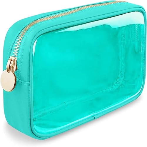 PVC-Transparentbeutel PVC-Kosmetiktasche, Aufbewahrung, transparent, Kulturbeutel, große Kapazität, Muschel-Make-up-Tasche for Damen Clear Bag (Color : Green) von MZPOZB