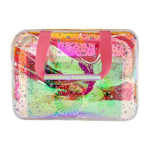 PVC-Transparentbeutel Tragbare Reise Kulturbeutel Weibliche Transparent Wasserdicht Make-Up Aufbewahrungstasche Große Kapazität Kosmetik Organizer Schönheit Frauen Fall Clear Bag (Color : Green) von MZPOZB