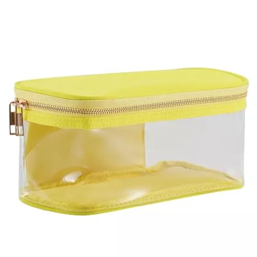 Pvc-Transparentbeutel 8 Farben Modische Damen-Make-up-Tasche aus PVC, wasserdicht, Nylon, Kulturbeutel, Reisetasche, transparente Kosmetiktasche, klassische transparente Tasche mit offener Oberseite C von MZPOZB